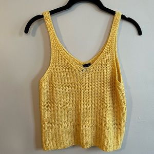 ‼️FINAL PRICE‼️ NWOT Yellow crochet tank top Size M